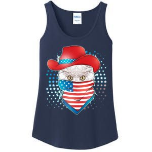 Red White and Blue Cowboy Cat Ladies Essential Tank