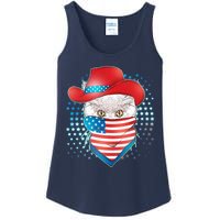 Red White and Blue Cowboy Cat Ladies Essential Tank