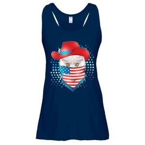 Red White and Blue Cowboy Cat Ladies Essential Flowy Tank