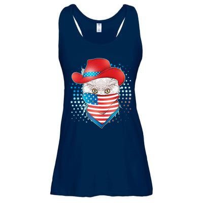 Red White and Blue Cowboy Cat Ladies Essential Flowy Tank
