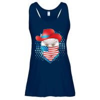 Red White and Blue Cowboy Cat Ladies Essential Flowy Tank