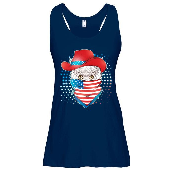 Red White and Blue Cowboy Cat Ladies Essential Flowy Tank