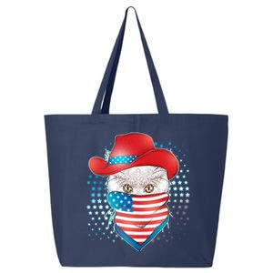 Red White and Blue Cowboy Cat 25L Jumbo Tote