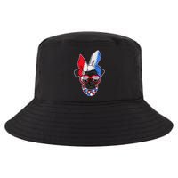 Red White And Blue Hipster Pug Cool Comfort Performance Bucket Hat