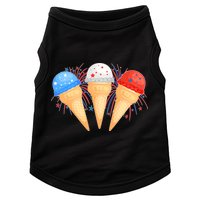 Red White and Blue USA American Ice Cream Cones Doggie Tank