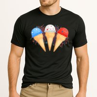 Red White and Blue USA American Ice Cream Cones Cooling Performance Crew T-Shirt