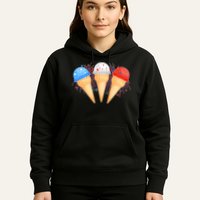 Red White and Blue USA American Ice Cream Cones Hoodie