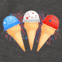 Red White and Blue USA American Ice Cream Cones Vector Backpack