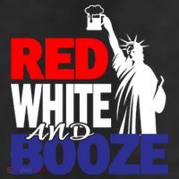 Red White and Booze USA Beer 11oz C Handle Ceramic Mug