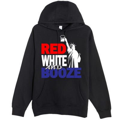 Red White and Booze USA Beer Premium Pullover Hoodie