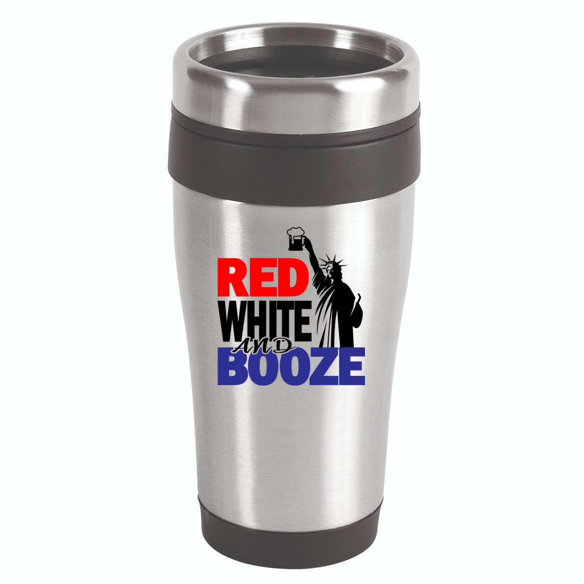 Red White and Booze USA Beer 16oz Travel Tumbler