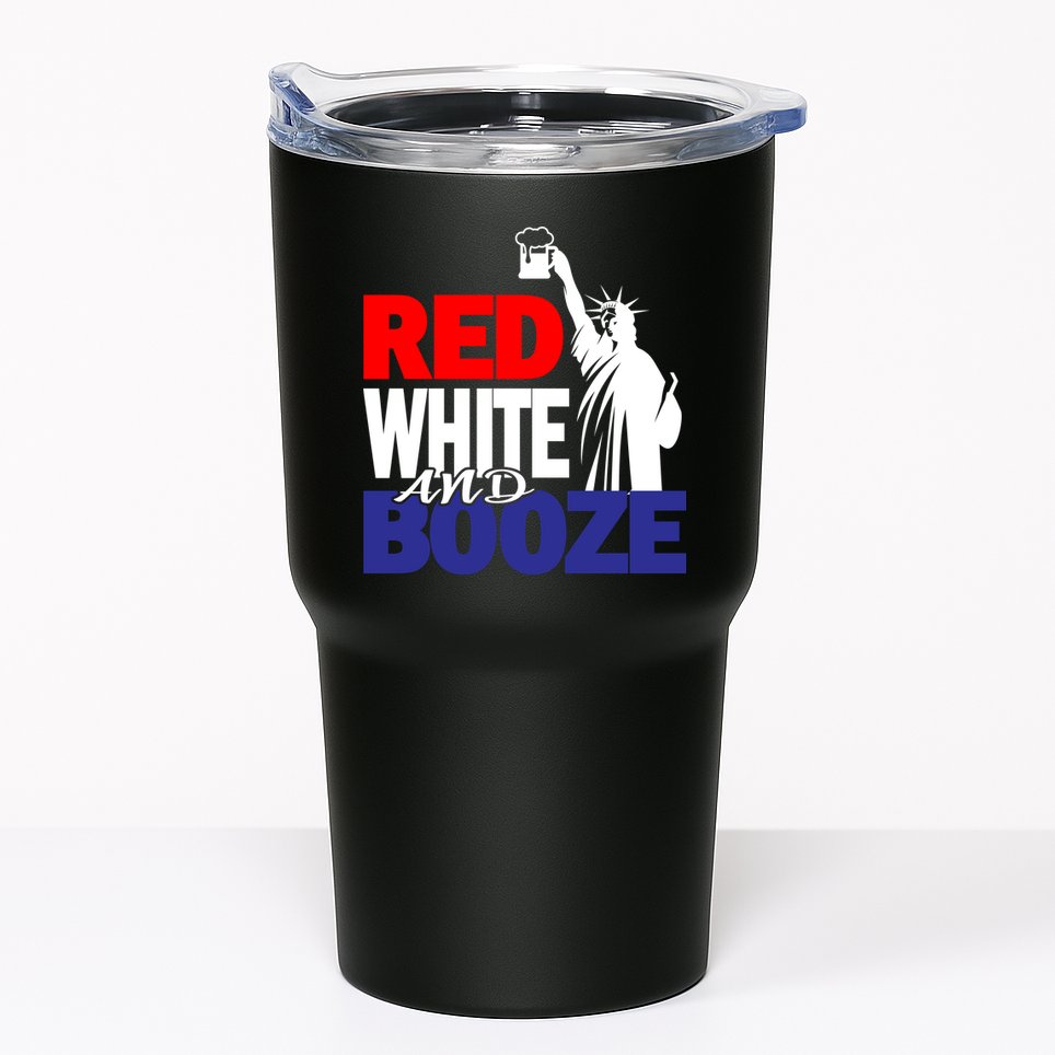 Red White and Booze USA Beer Tumbler