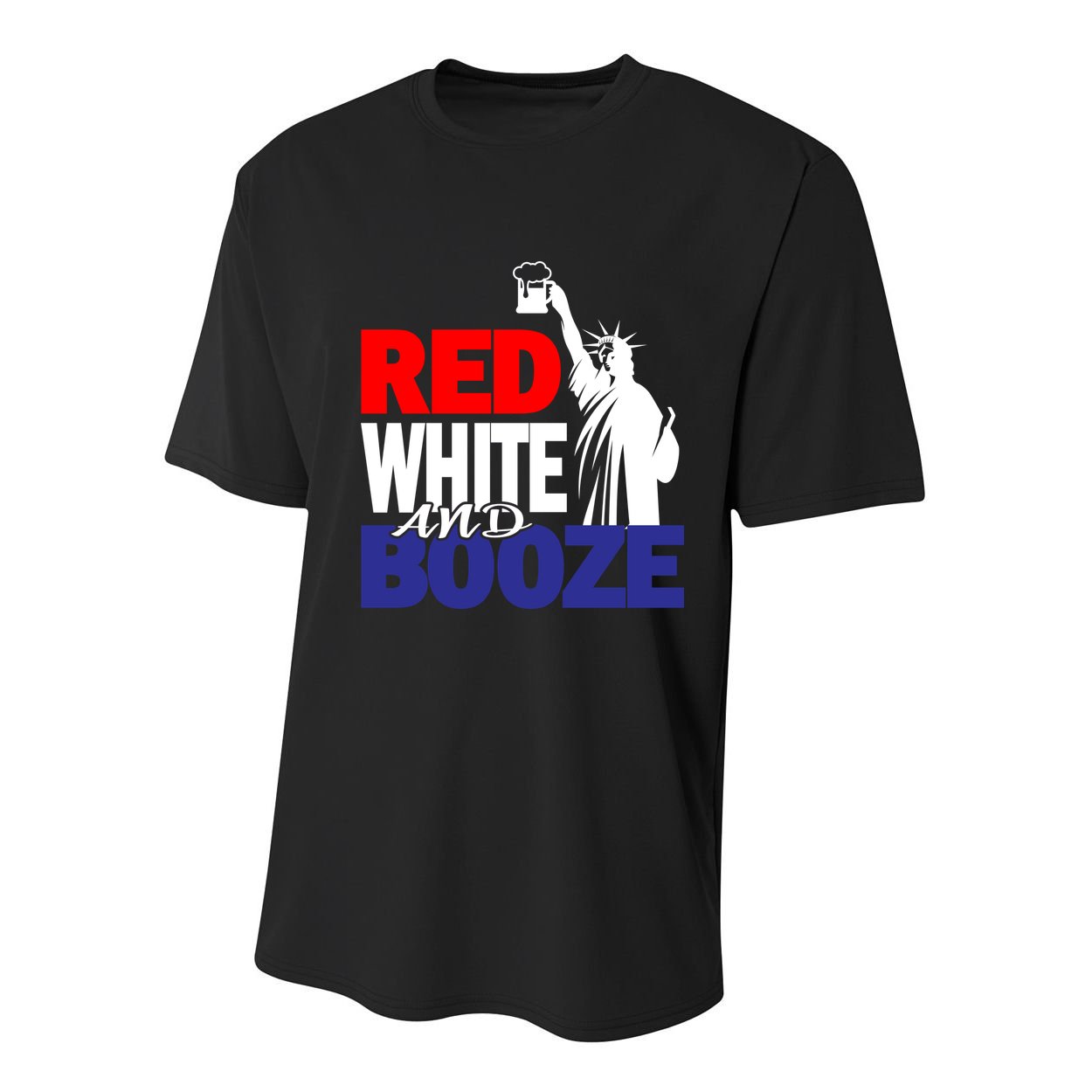 Red White and Booze USA Beer Youth Performance Sprint T-Shirt