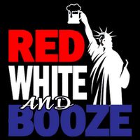 Red White and Booze USA Beer Cropped Pullover Crew