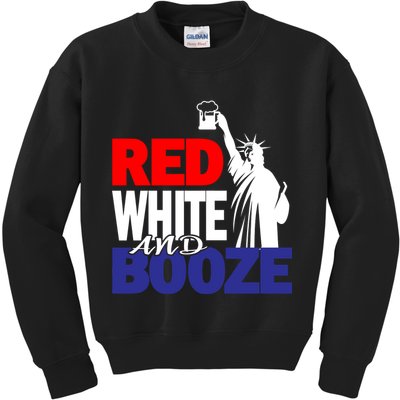 Red White and Booze USA Beer Kids Sweatshirt