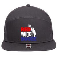 Red White and Booze USA Beer 7 Panel Mesh Trucker Snapback Hat