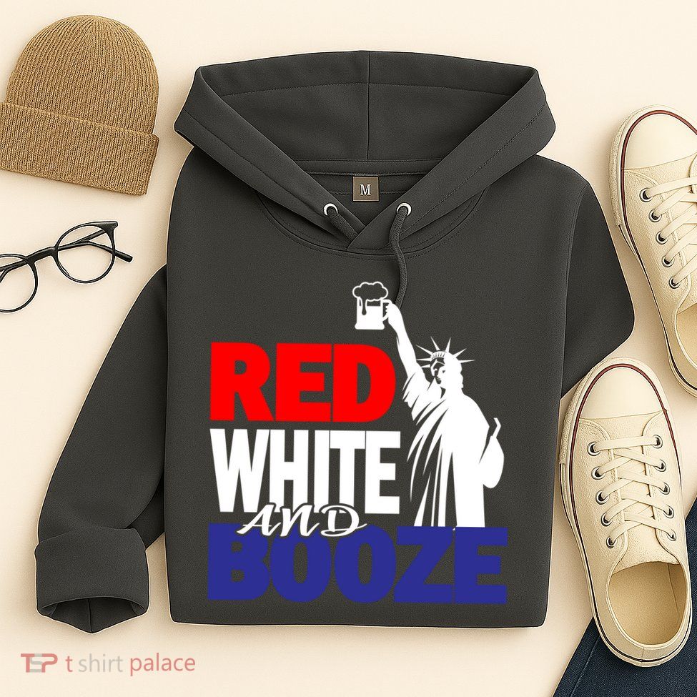 Red White and Booze USA Beer Hoodie