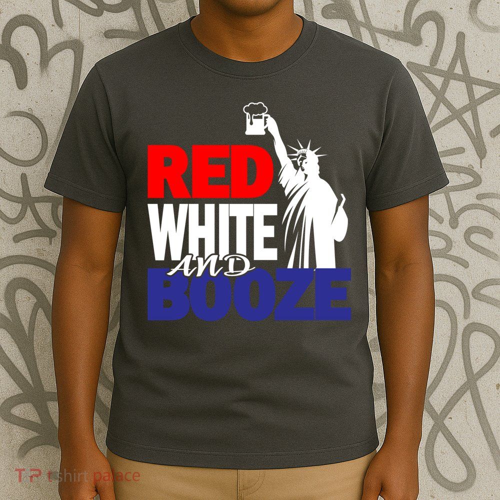 Red White and Booze USA Beer T-Shirt