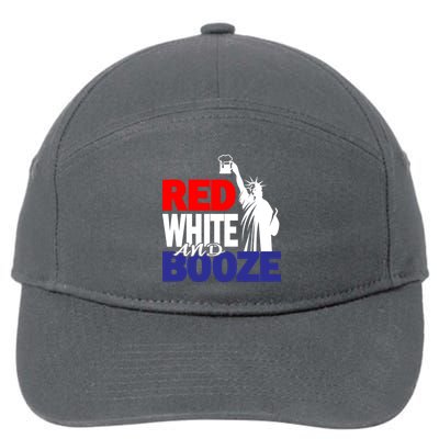 Red White and Booze USA Beer 7-Panel Snapback Hat
