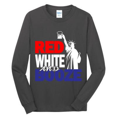 Red White and Booze USA Beer Tall Long Sleeve T-Shirt