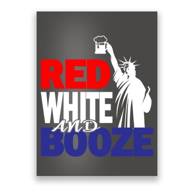 Red White and Booze USA Beer Poster