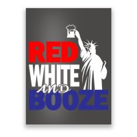 Red White and Booze USA Beer Poster