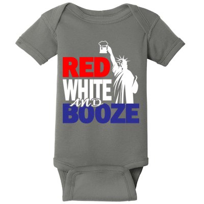 Red White and Booze USA Beer Baby Bodysuit