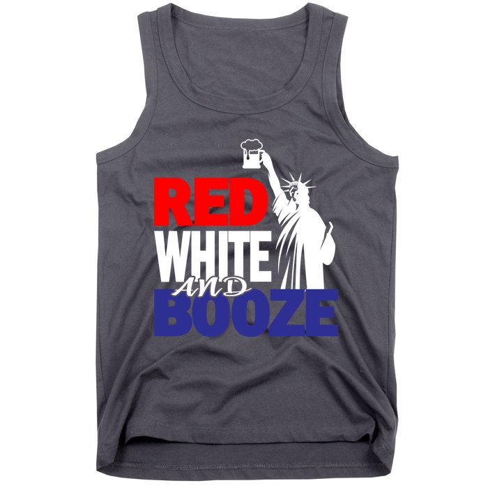 Red White and Booze USA Beer Tank Top