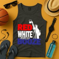 Red White and Booze USA Beer Tank Top