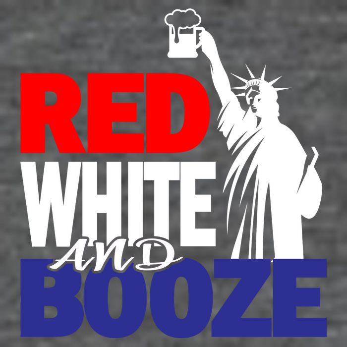 Red White and Booze USA Beer Tank Top
