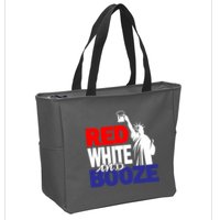 Red White and Booze USA Beer Zip Tote Bag