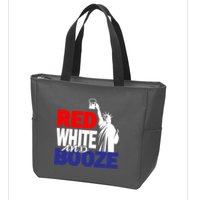 Red White and Booze USA Beer Zip Tote Bag