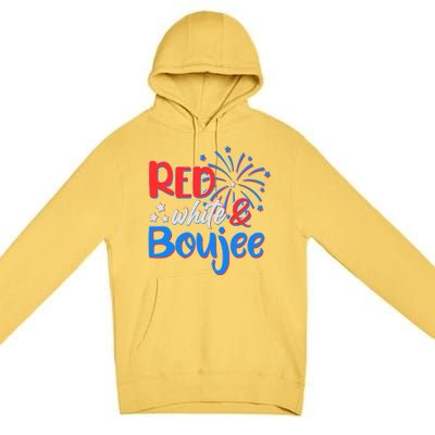 Red White And Boujee 4th of July Fireworks Premium Pullover Hoodie