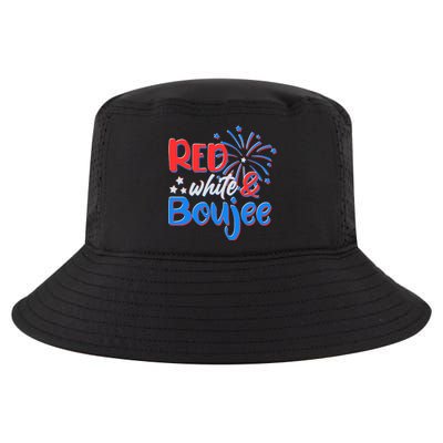 Red White And Boujee 4th of July Fireworks Cool Comfort Performance Bucket Hat