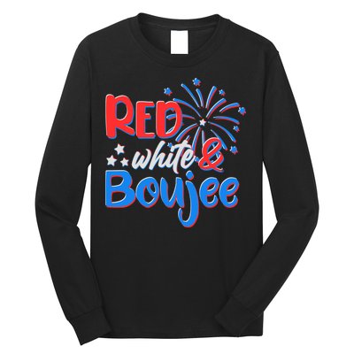 Red White And Boujee 4th of July Fireworks Long Sleeve Shirt