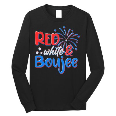 Red White And Boujee 4th of July Fireworks Long Sleeve Shirt