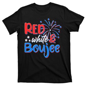 Red White And Boujee 4th of July Fireworks T-Shirt