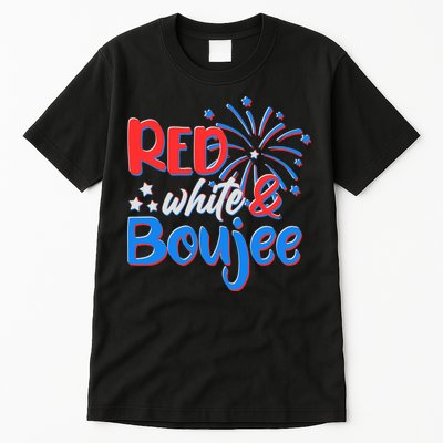 Red White And Boujee 4th of July Fireworks Tall T-Shirt
