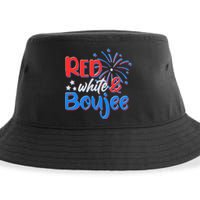 Red White And Boujee 4th of July Fireworks Sustainable Bucket Hat