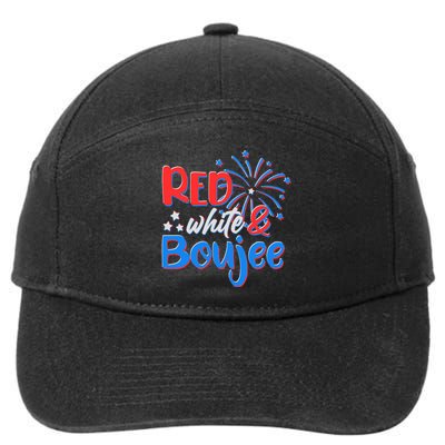 Red White And Boujee 4th of July Fireworks 7-Panel Snapback Hat