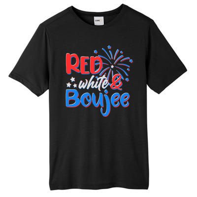 Red White And Boujee 4th of July Fireworks Tall Fusion ChromaSoft Performance T-Shirt