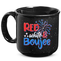 Red White And Boujee 4th of July Fireworks 15oz Campfire Ceramic Mug