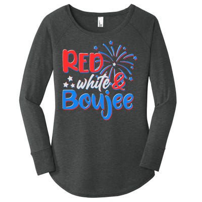 Red White And Boujee 4th of July Fireworks Women's Perfect Tri Tunic Long Sleeve Shirt