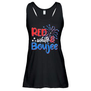 Red White And Boujee 4th of July Fireworks Ladies Essential Flowy Tank