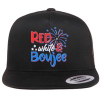 Red White And Boujee 4th of July Fireworks Flat Bill Trucker Hat