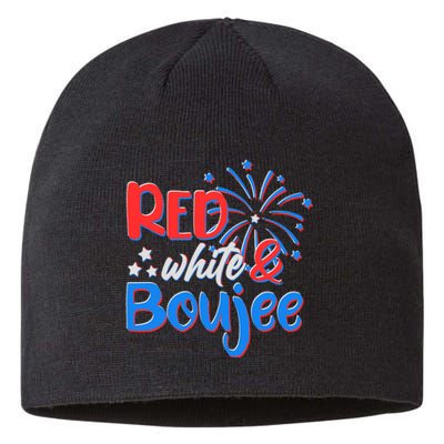 Red White And Boujee 4th of July Fireworks Sustainable Beanie