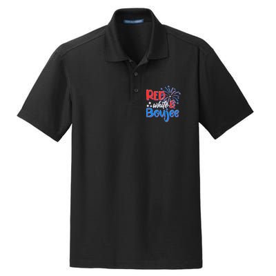 Red White And Boujee 4th of July Fireworks Dry Zone Grid Polo