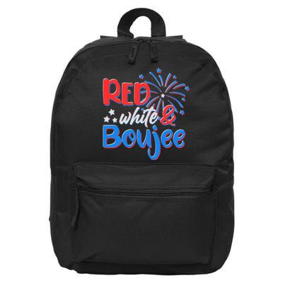 Red White And Boujee 4th of July Fireworks 16 in Basic Backpack