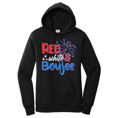 Red White And Boujee 4th of July Fireworks Women's Pullover Hoodie