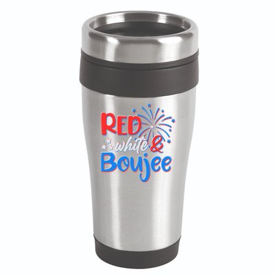Red White And Boujee 4th of July Fireworks 16oz Travel Tumbler